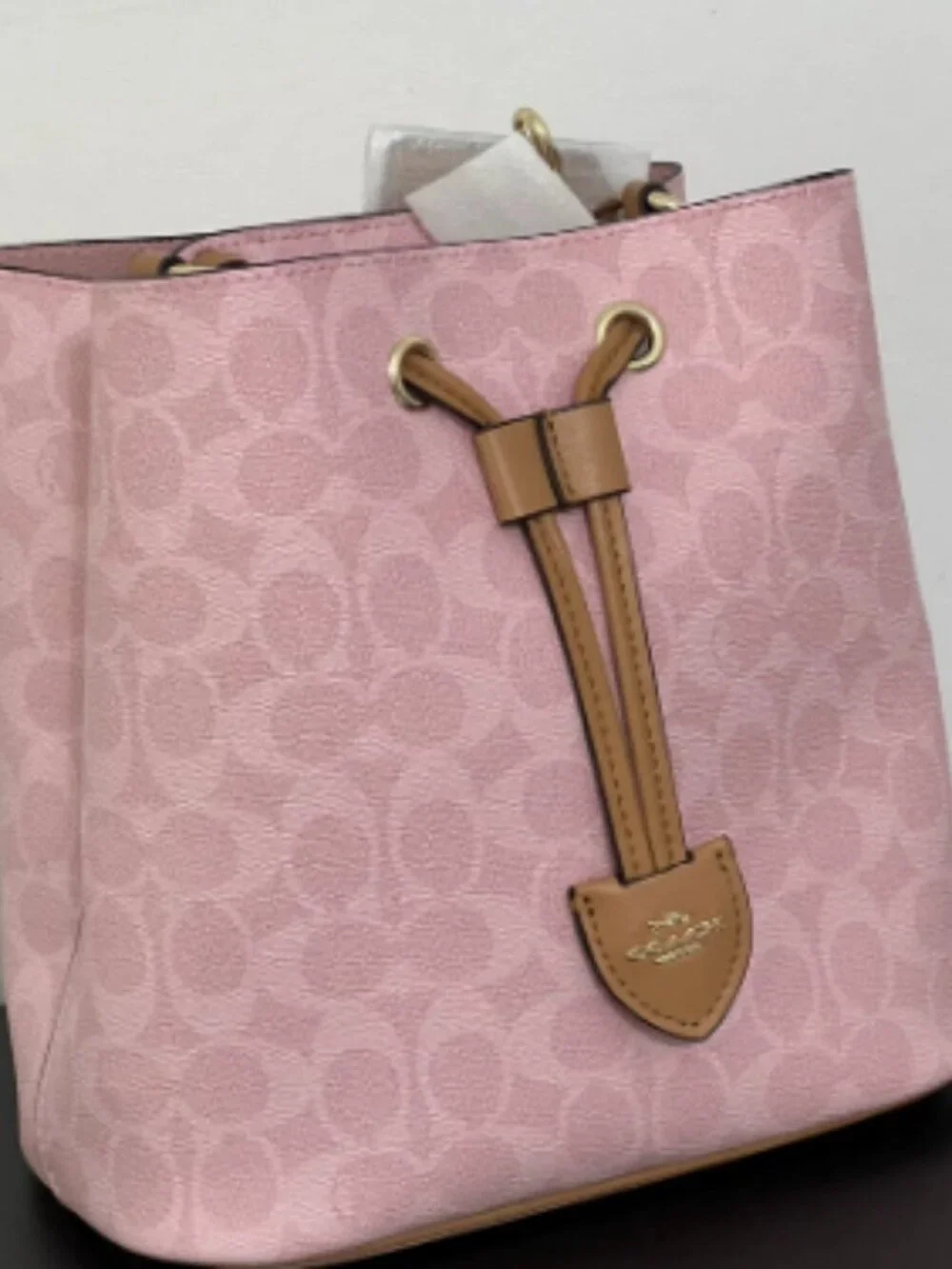 Coach Pink Signature Bucket Bag Shoulder Bag